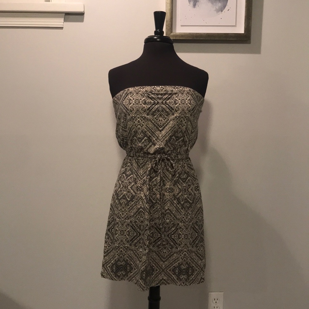 Strapless mini dress
